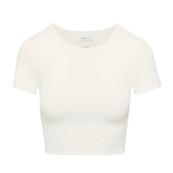 Aritzia Babaton Contour Crew Cropped T-Shirt - Picture 1 of 5